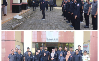 Bawaslu Kabupaten Kotabaru melaksanakan Apel Rutin Senin yang bertempat di halaman Kantor Bawaslu Kabupaten Kotabaru