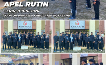 Perkuat Disiplin dan Integritas, Bawaslu Kabupaten Kotabaru Gelar Apel Rutin