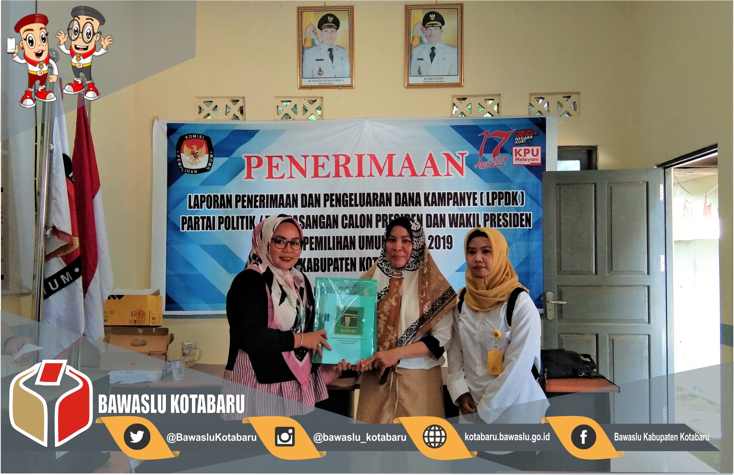 Bawaslu Kabupaten Kotabaru Awasi Penyampaian LPPDK Peserta Pemilu Tahun 2019