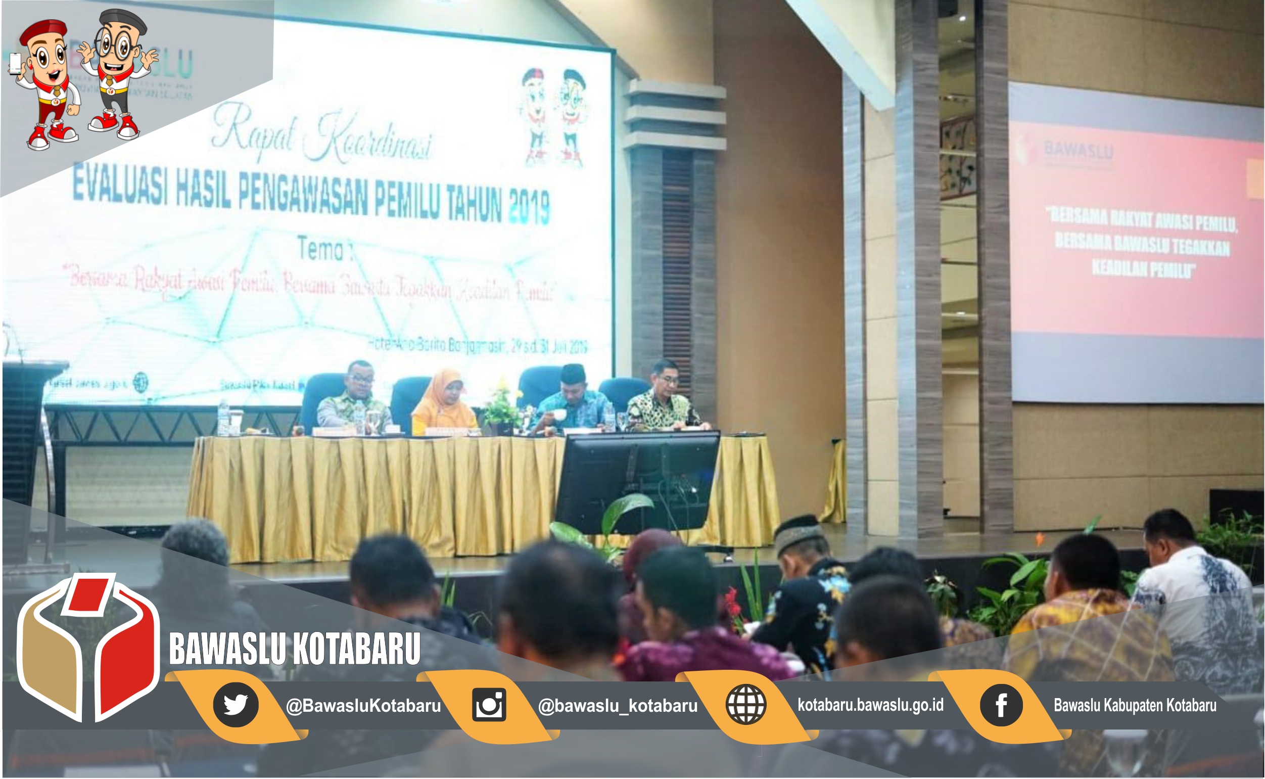 Bawaslu Provinsi Kalsel Laksanakan Evaluasi Hasil Pengawasan Pemilu Bersama Kesbangpol dan Satpol PP