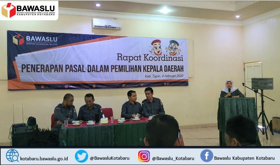 Hadiri Rakor, Bawaslu Kabupaten/Kota se-Kalsel Bahas Penerapan Pasal