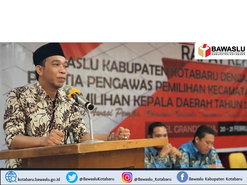 Bahas Distribusi Logistik, Bawaslu Kotabaru Hadiri Rakor