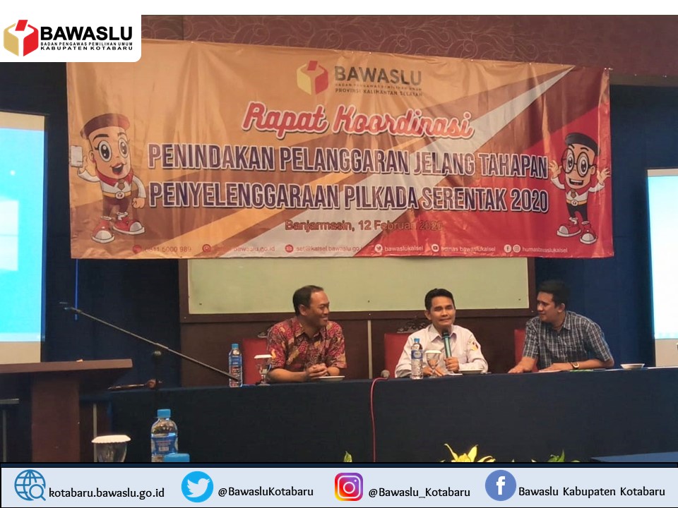 Bawaslu Kabupaten/Kota se-Kalsel Samakan Persepsi Proses Penanganan Pelanggaran