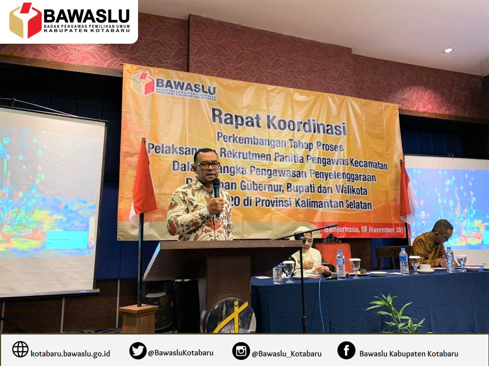 Bawaslu Kalsel dan Kabupaten/Kota yang Laksanakan Pilkada Ikuti Rapat Daring Bersama Bawaslu RI