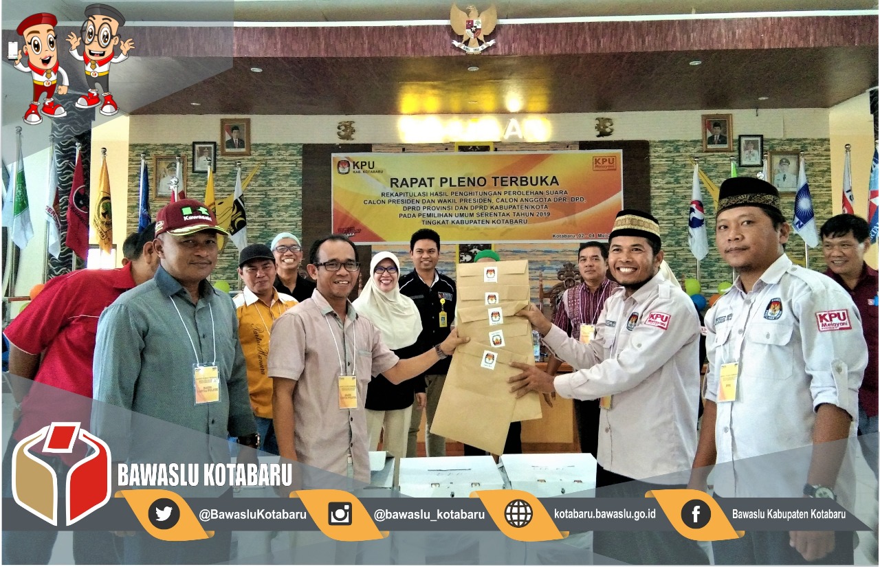 Rapat Pleno Rekapitulasi Hasil Penghitungan Perolehan Suara Tingkat Kabupaten Kotabaru Selesai Digelar