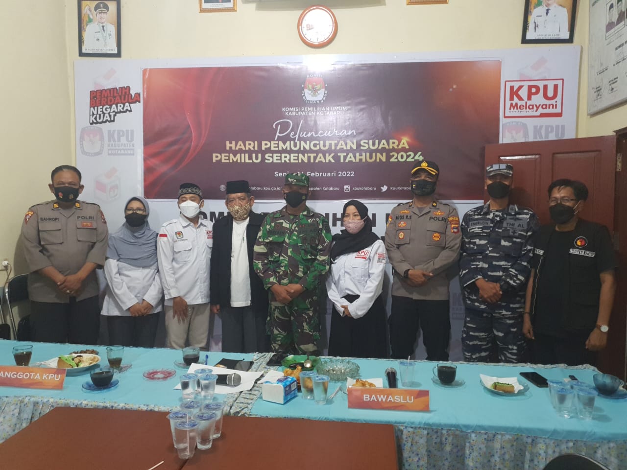 Acara Nonton Bersama Peluncuran Hari Pemungutan Suara Pemilu Serentak Tahun 2024 Kabupaten Kotabaru