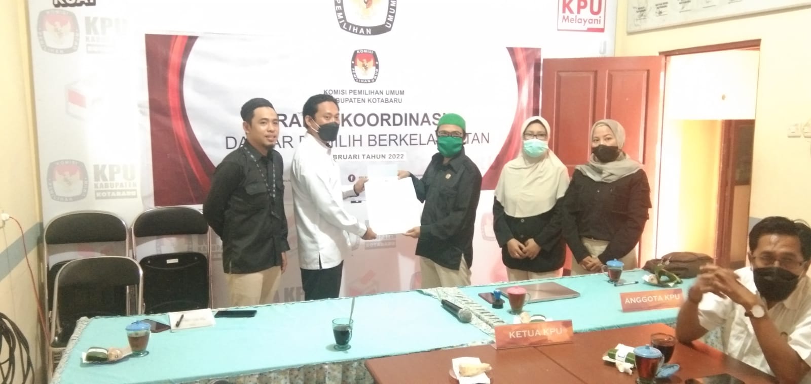 Rakor Pemutakhiran Daftar Pemilih Berkelanjutan (PDPB) Periode Februari Tahun 2022 Kabupaten Kotabaru