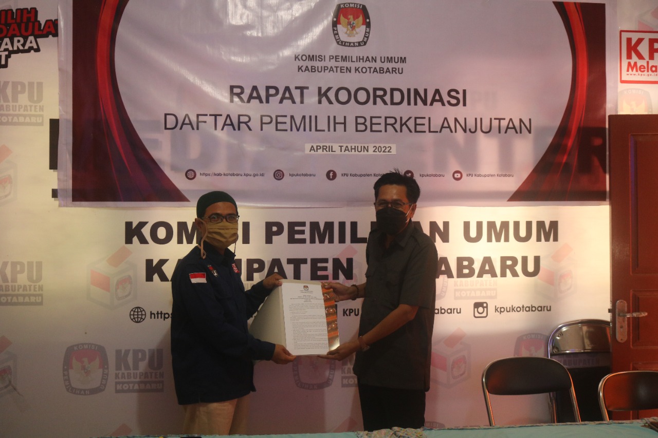 Rapat Koordinasi Pemutakhiran Daftar Pemilih Berkelanjutan (PDPB) Bulan April 2022 Kabupaten Kotabaru