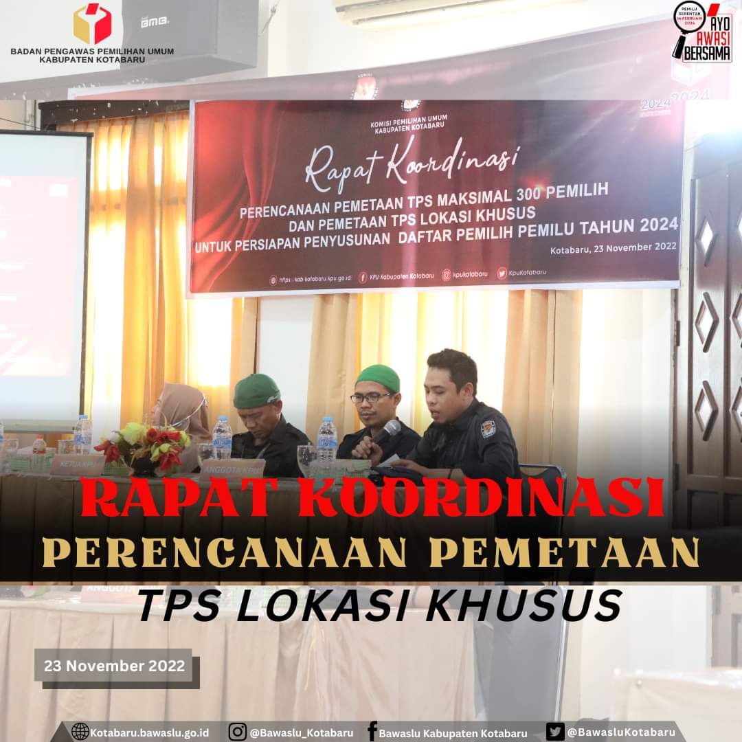 Rapat Koordinasi Perencanaan Pemetaan TPS Lokasi Khusus