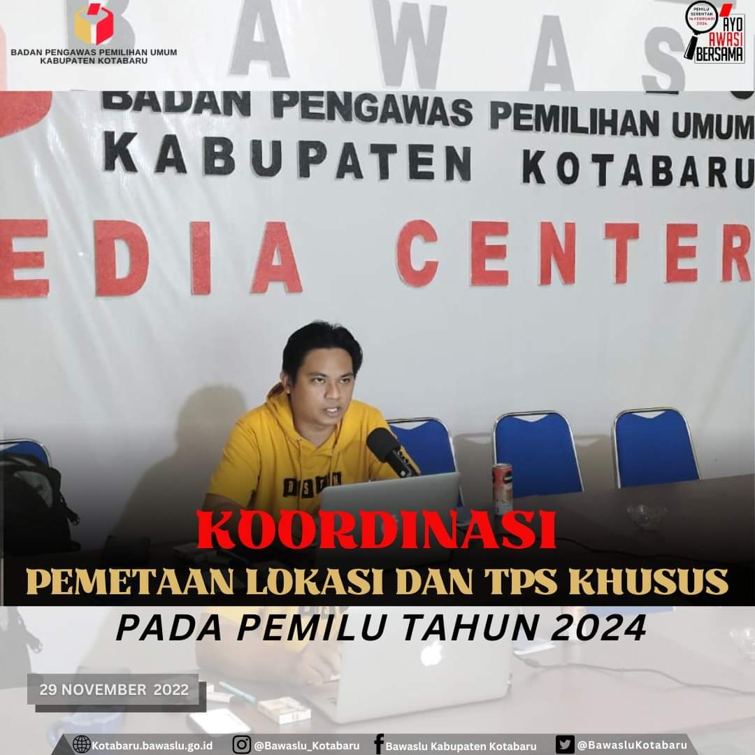 Koordinasi Pemetaan Lokasi dan TPS Khusus Pada Pemilu Tahun 2024