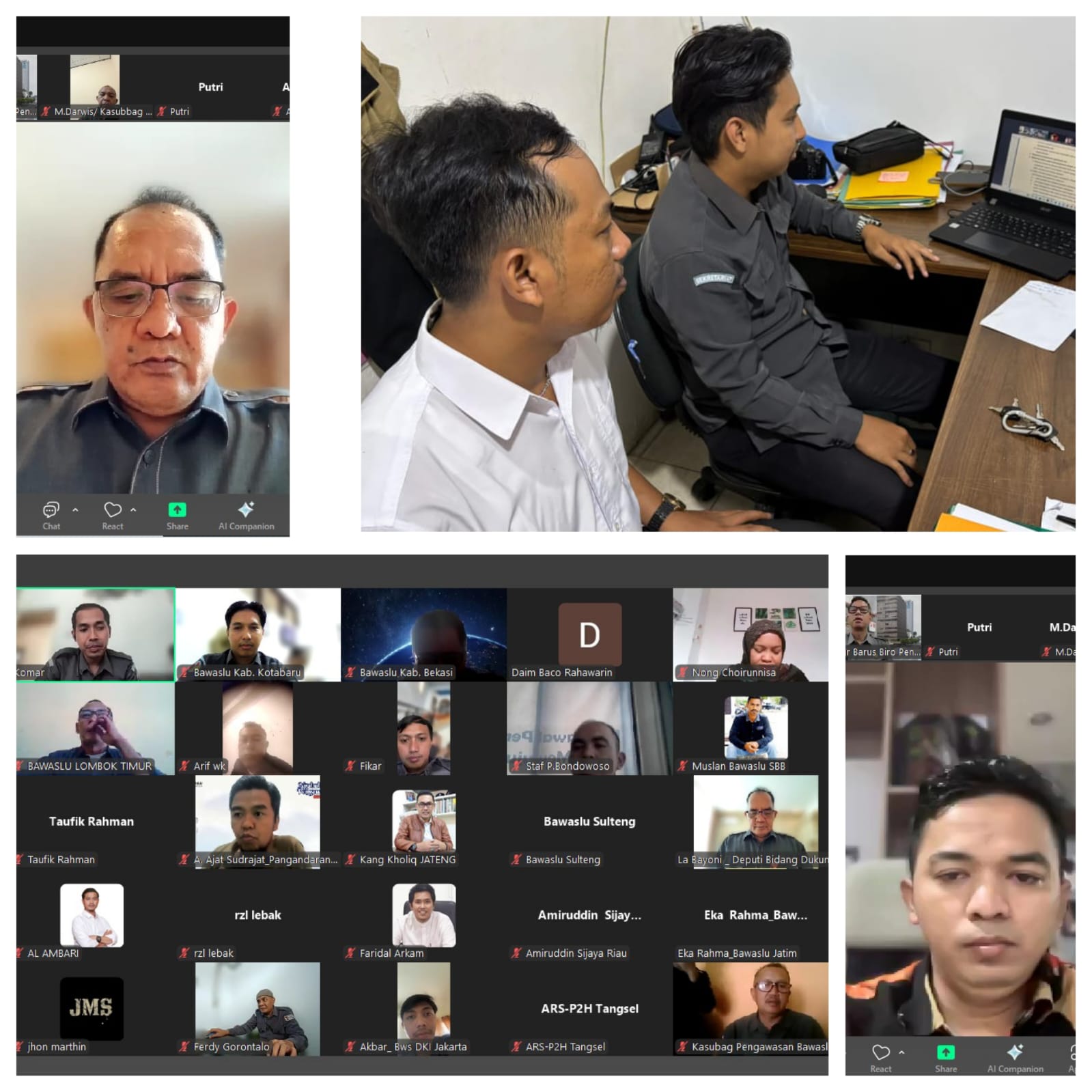 Bawaslu Kabupaten Kotabaru ikuti sosialisasi daring pada tanggal 16 Juni 2025