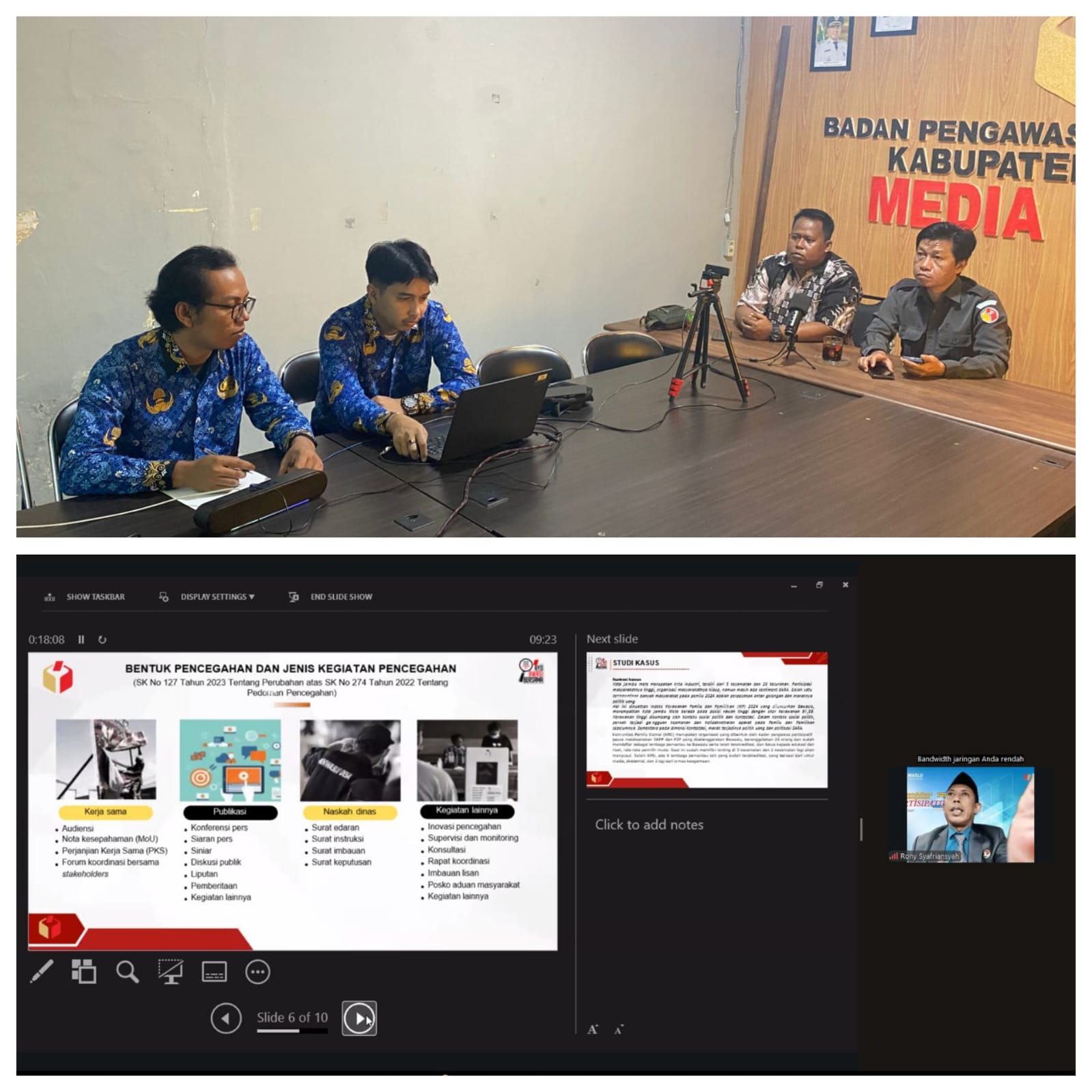 Pendalaman Materi Modul Pendidikan Pengawasan Partisipatif, Bawaslu Kotabaru Ikuti Kegiatan P2P Daring 2025