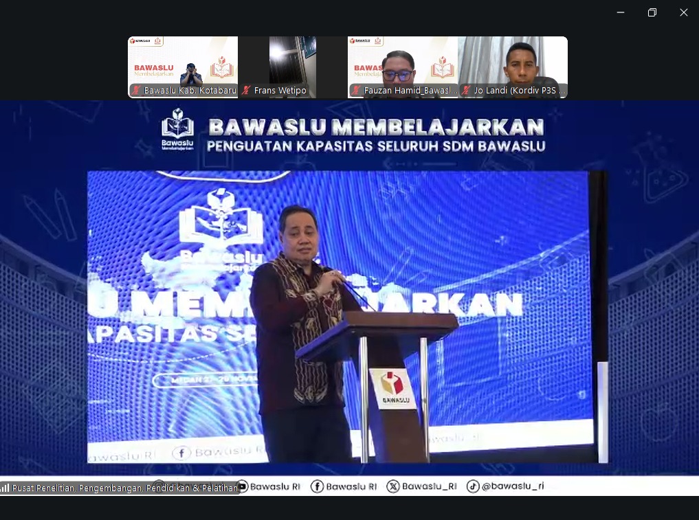 Bawaslu Kabupaten Kotabaru Ikuti Kegiatan “Bawaslu Membelajarkan” Secara Daring