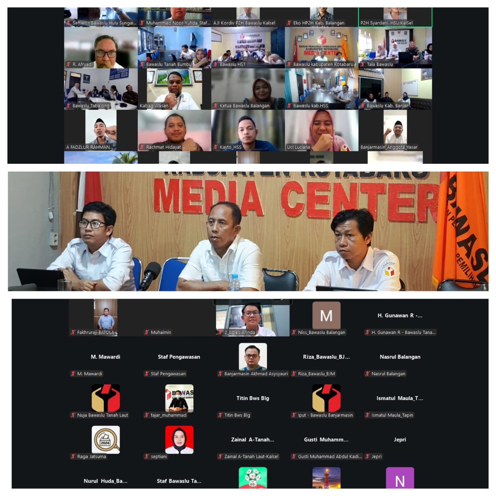 Bawaslu Kabupaten Kotabaru Ikuti Rapat Daring Persiapan P2P 2026 dan Sinkronisasi Data Pengawasan Triwulan I