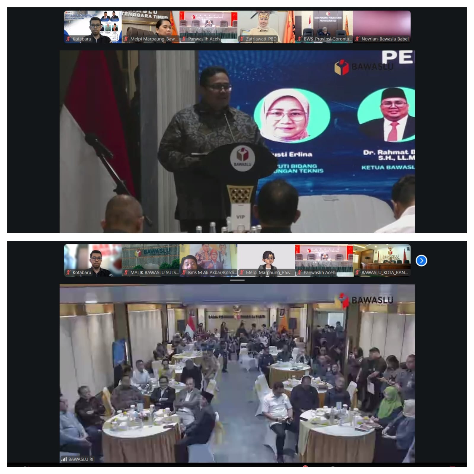 Bawaslu Kabupaten Kotabaru Ikuti Rapat Harmonisasi Penanganan Tindak Pidana Pemilu Bersama Bawaslu RI