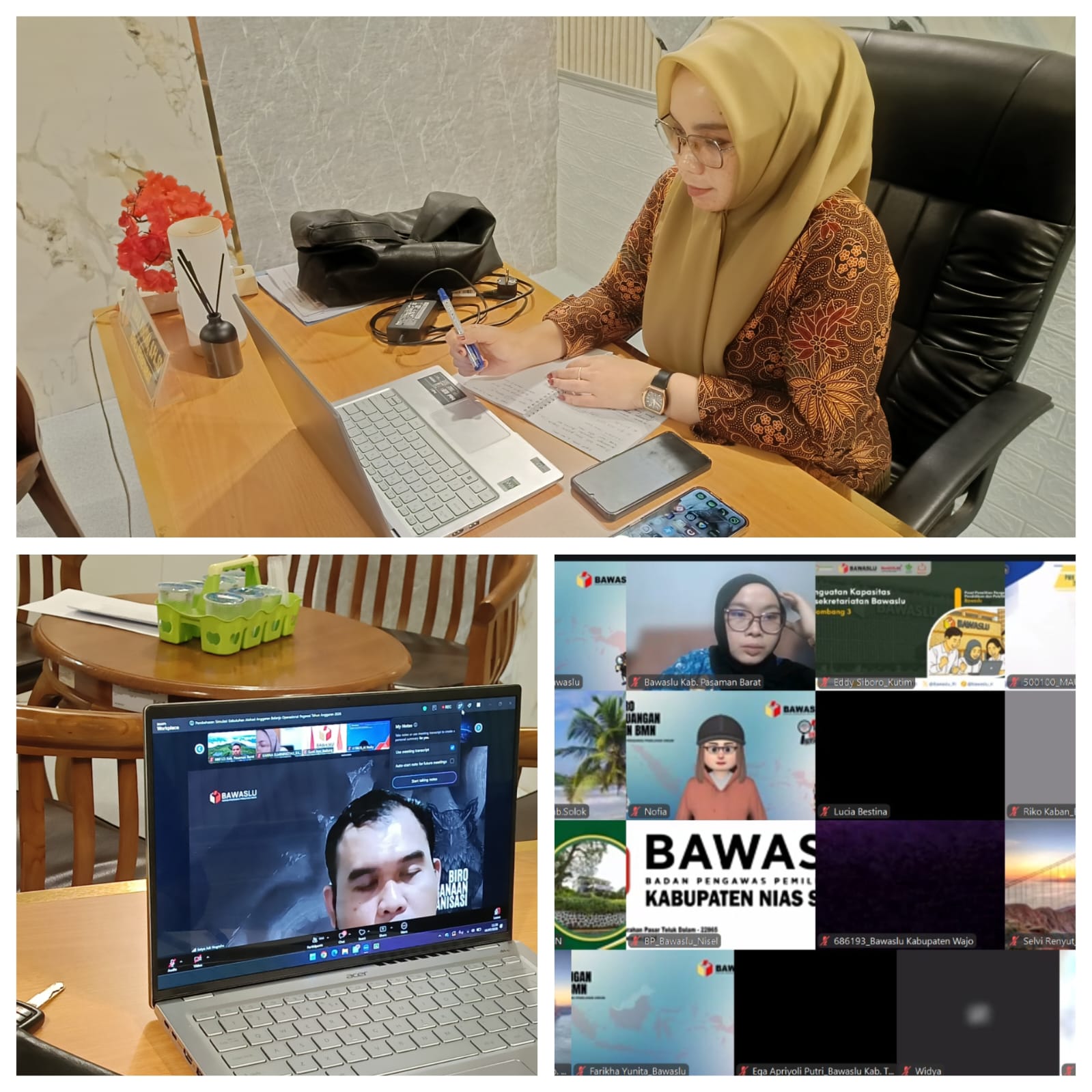Kepala Sekretariat Bawaslu Kabupaten Kotabaru Ikuti Rapat Pemantauan dan Evaluasi Kinerja Program dan Kegiatan Semester I Tahun Anggaran 2026