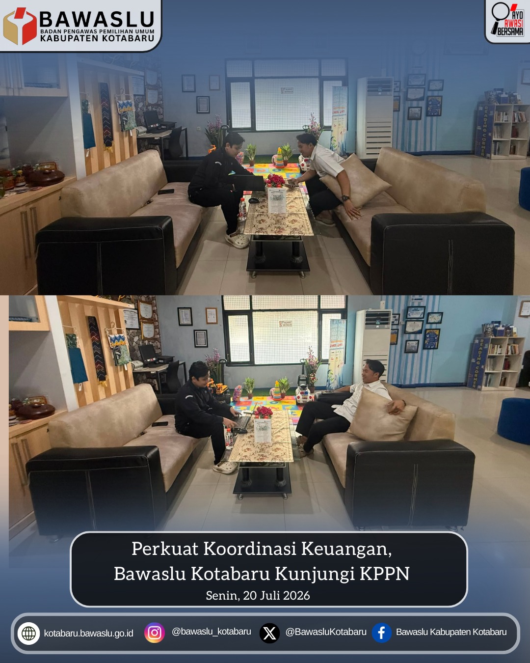 Koordinasi ke KPPN, Bawaslu Kotabaru Bahas Optimalisasi Penggunaan Aplikasi SAKTI