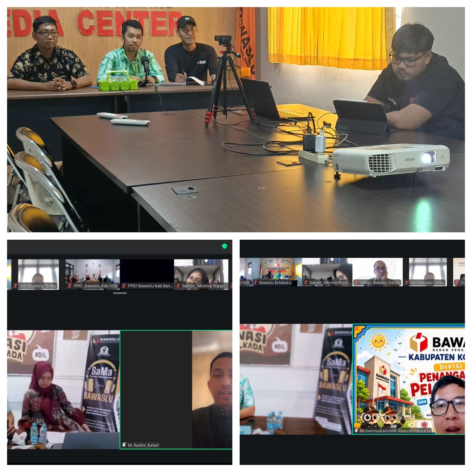 Perkuat Keterbukaan Informasi, Bawaslu Kotabaru Ikuti Pembahasan Monev SAQ dan Video Komitmen