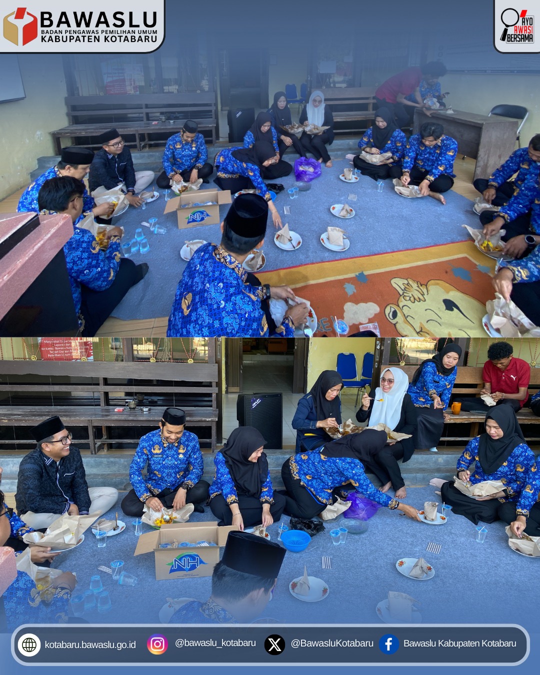 Rayakan HUT ke-81 RI, Bawaslu Kotabaru Gelar Makan Bersama