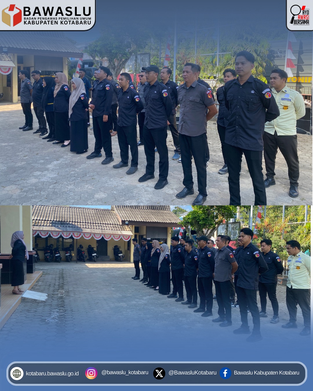 Apel Senin, Bawaslu Kotabaru Bahas Persiapan Pim 3 dan Penggalangan Dana untuk Korban NTT