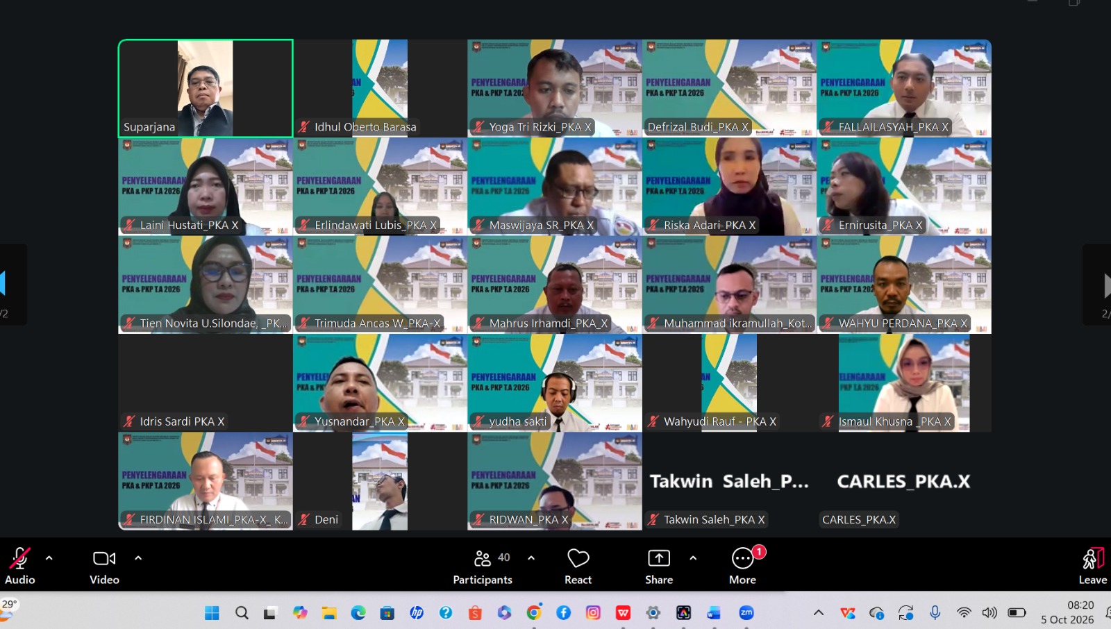 Kepala Sekretariat Bawaslu Kotabaru Ikuti Pembelajaran PKA dan PKP