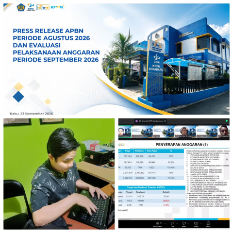 Perkuat Pengelolaan Anggaran, Bawaslu Kotabaru Ikuti Evaluasi KPPN
