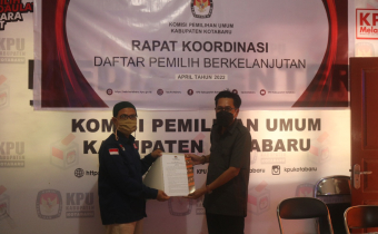 Rapat Koordinasi Pemutakhiran Daftar Pemilih Berkelanjutan (PDPB) Bulan April 2022 Kabupaten Kotabaru