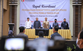 Bawaslu Kabupaten Kotabaru Hadiri Rapat Koordinasi Pengawasan Pendaftaran dan Verifikasi Peserta Pemilu