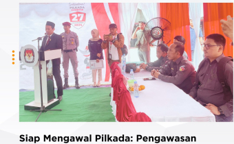 awaslu Kabupaten Kotabaru berada di KPU Kotabaru untuk melakukan Pengawasan Langsung