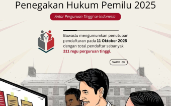 Rekor! 287 Regu Lolos Seleksi Administrasi Kompetisi Debat Penegakan Hukum Pemilu 2025