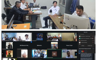 Rapat daring bersama Bawaslu se-Kalimantan Selatan yang diselenggarakan oleh Bawaslu Provinsi Kalimantan Selatan dalam rangka persiapan Pengawasan Partisipatif (P2P)