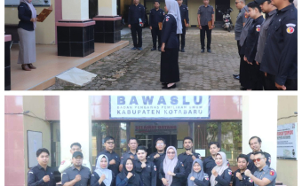 Bawaslu Kabupaten Kotabaru melaksanakan apel rutin pada Senin, 04 Mei 2026 
