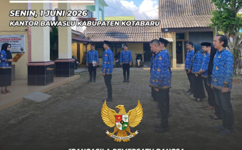 Bawaslu Kabupaten Kotabaru Laksanakan Upacara Peringatan Hari Lahir Pancasila Tahun 2026