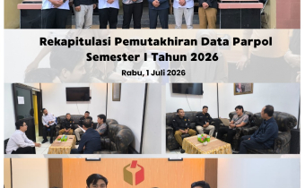 KPU Kabupaten Kotabaru Serahkan Berita Acara Pemutakhiran Data Partai Politik Berkelanjutan kepada Bawaslu Kabupaten Kotabaru