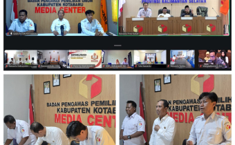 Tandatangani Surat Pernyataan Komisioner Bawaslu Kotabaru Berkomitmen Bekerja Sesuai Renstra Bawaslu