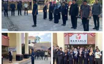 Apel Senin, Bawaslu Kotabaru Ingatkan Jajaran Jaga Kesehatan dan Kekompakan